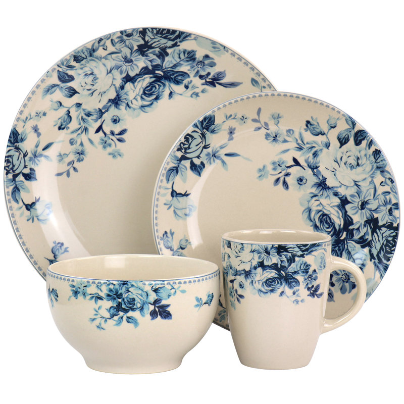 Elama Stoneware Dinnerware Set Service for 4 & Reviews Wayfair